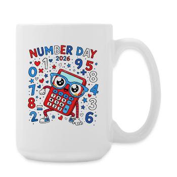 Number Day 2026 Calculator Hero - Große Tasse 440 ml - Weiß - Rechts
