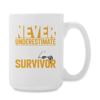 Rotator Cuff Survivor: Never Underestimate - Große Tasse 440 ml - Weiß - Rechts