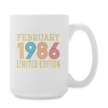 Original Februar 1986 40 Jahre 40-jähriges Jubiläum - Große Tasse 440 ml - Weiß - Rechts