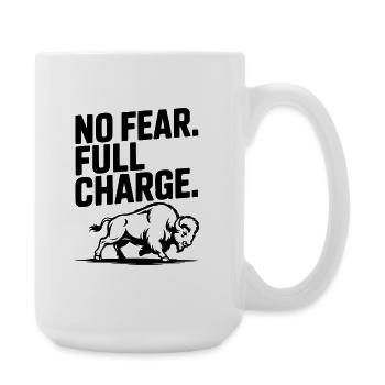 Aucune peur. Charge complète. - Grande tasse 440 ml - blanc - Droite