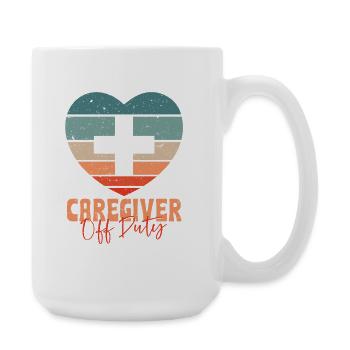 Pflegerin Pfleger Altenpflege Caregiver Off Duty - Large Mug 440 ml - white - Right