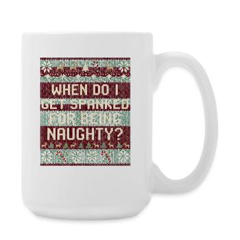 Quand serai-je puni ? Noël coquin - Grande tasse 440 ml - blanc - Droite
