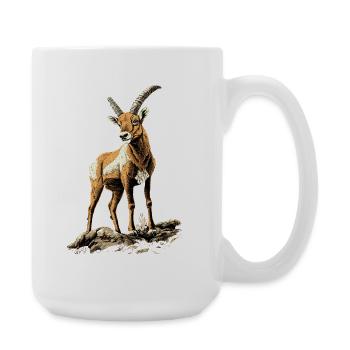 Chèvre Capricorne Bouquetin alpin Chèvres capricornes - Grande tasse 440 ml - blanc - Droite