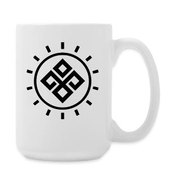 Mokosh Slavic Goddess Minimal Symbol - Large Mug 440 ml - white - Right