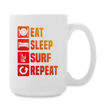 Windsurfing artwork for your outfit - Large Mug 440 ml - white - Right