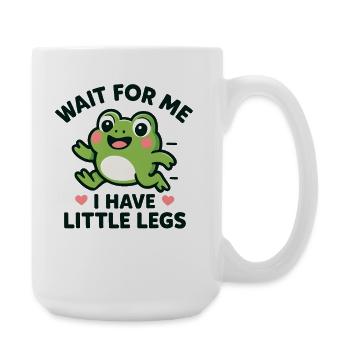 Grenouille qui dit Humour Meme Hume Petites jambes drôles - Grande tasse 440 ml - blanc - Droite