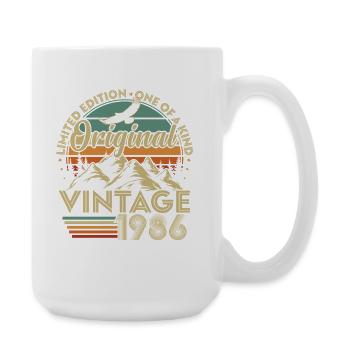 Original 1986 Vintage Vintage Birthday Retro - Large Mug 440 ml - white - Right