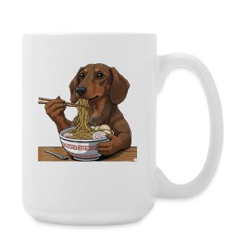 Japanische Ramen Dackel Nudelschale Anime Otaku - Große Tasse 440 ml - Weiß - Rechts
