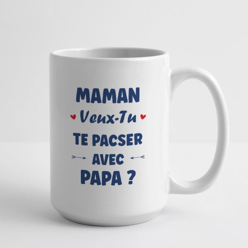 Mama, willst du eine eingetragene Lebenspartnerschaft mit Papa eingehen? Große Tasse 440 ml