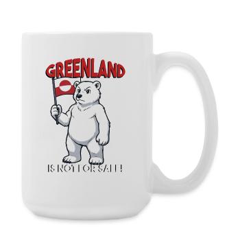 Greenland Is Not For Sale - Große Tasse 440 ml - Weiß - Rechts