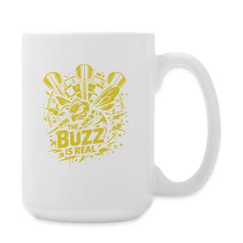 Ally Pally | The Buzz ist Real - Darts Turnier - Große Tasse 440 ml - Weiß - Rechts