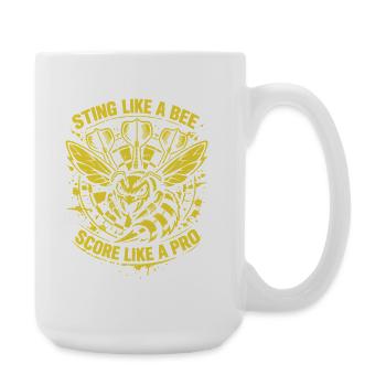 Sting like a bee | Ally Pally Darts Pro - Große Tasse 440 ml - Weiß - Rechts