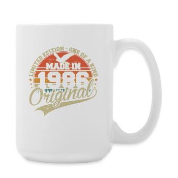 Original 1986 Jahrgang geboren Vintage Geburtstag - Große Tasse 440 ml - Weiß - Rechts