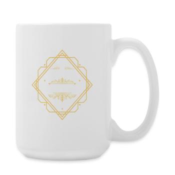 Ornements vintage du 50e anniversaire 1976 - Grande tasse 440 ml - blanc - Droite