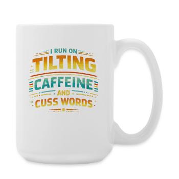 Pinball Pinball Player Tilting Caffeine Cuss Words - Large Mug 440 ml - white - Right