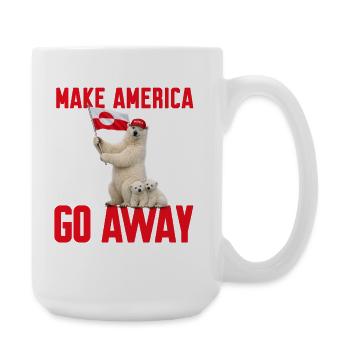 Faites disparaître l’Amérique ! Déclaration du Groenland contre les États-Unis - Grande tasse 440 ml - blanc - Droite