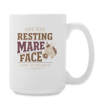 Horse Mood Humor Experienced Horse Owner - Large Mug 440 ml - white - Right