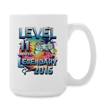 Niveau 11 ans débloqués depuis l’anniversaire de 2015 - Grande tasse 440 ml - blanc - Droite
