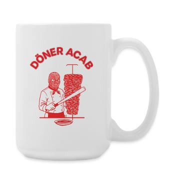 Döner ACAB Parodie Links - Große Tasse 440 ml - Weiß - Rechts