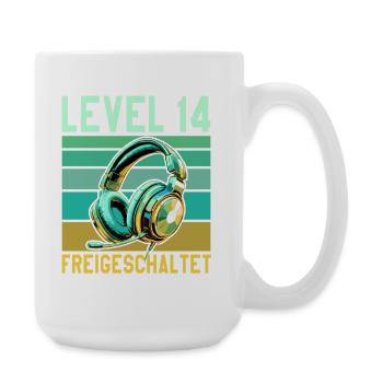 10e anniversaire garçon fille adolescent niveau 10 - Grande tasse 440 ml - blanc - Droite