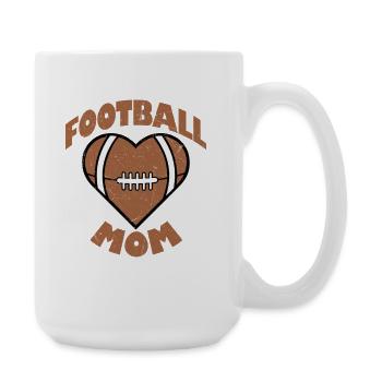 Football Mom Season Player Fan - Große Tasse 440 ml - Weiß - Rechts