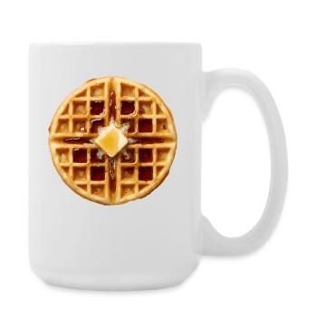 Waffle Costume Breakfast Halloween Simple Waffle - Large Mug 440 ml - white - Right