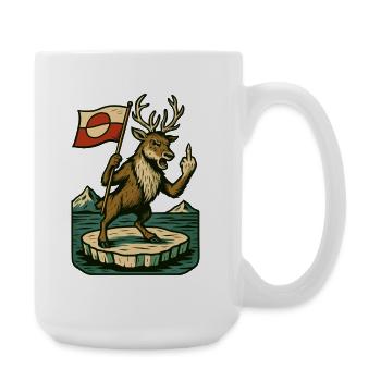 Greenland Shirt Reindeer Caribou - Large Mug 440 ml - white - Right