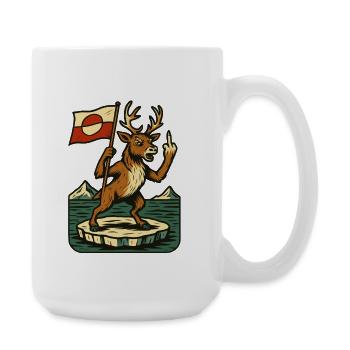 Greenland Shirt Reindeer Caribou - Große Tasse 440 ml - Weiß - Rechts