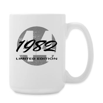 44e anniversaire 1982 cadeau pour hommes et femmes - Grande tasse 440 ml - blanc - Droite