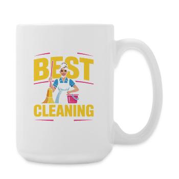 Motif humoristique domestique de l’équipe de ménage - Grande tasse 440 ml - blanc - Droite