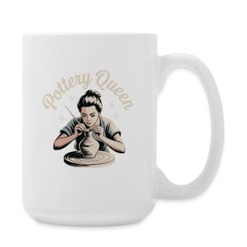 Ceramic Pottery Mud Creative Humor - Large Mug 440 ml - white - Right