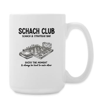 Schach Club Strategie Design – Vintage Chess Bar - Große Tasse 440 ml - Weiß - Rechts