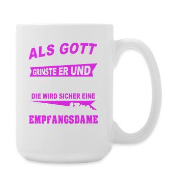 Receptionist Sayings - Large Mug 440 ml - white - Right