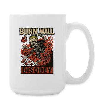 Burning Wall Skater Skeleton - Large Mug 440 ml - white - Right