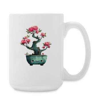 Fleurs de bonsaï de Kawaii - Grande tasse 440 ml - blanc - Droite