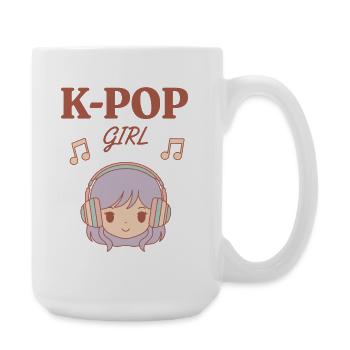 Fille de K-Pop Musique coréenne Fans mignons de Kpop en Corée - Grande tasse 440 ml - blanc - Droite