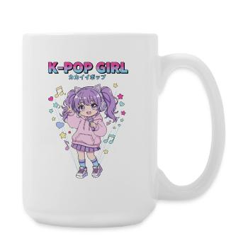 K-POP GIRL Anime Korean Music Cute Kpop Fans - Large Mug 440 ml - white - Right