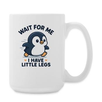 Pinguin Spruch Humor Meme Lustig Geschenkidee - Große Tasse 440 ml - Weiß - Rechts