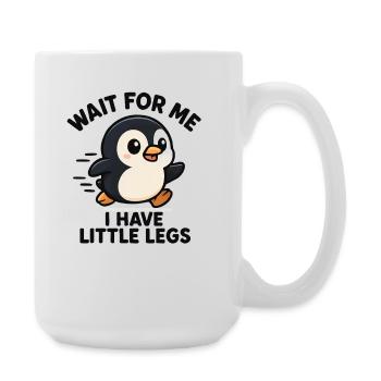 Pinguin Spruch Humor Meme Lustig Geschenkidee - Große Tasse 440 ml - Weiß - Rechts