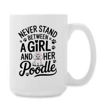 Poodle Sayings Dogs Funny Poodle Gift - Large Mug 440 ml - white - Right
