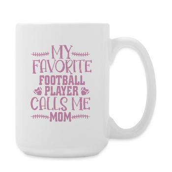 My Favorite Football Player Calls Me Mom Season - Large Mug 440 ml - white - Right