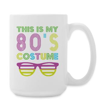 Style 80s Retro Party Outfit 80s - Large Mug 440 ml - white - Right