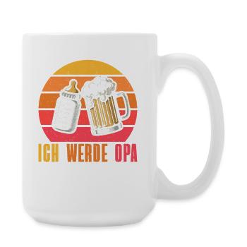 Ich Werde Opa Baby Großvater Pops Großeltern - Große Tasse 440 ml - Weiß - Rechts