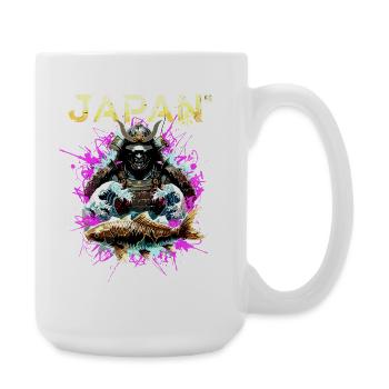 Cyber Samurai – Japan Warrior - Large Mug 440 ml - white - Right
