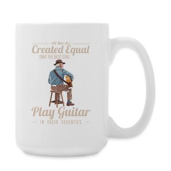 Gitarrist Spruch – Nur die Besten spielen Gitarre - Große Tasse 440 ml - Weiß - Rechts