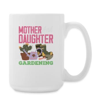 Mutter-tochter-pflanzenliebhaberin Gartenarbeit - Große Tasse 440 ml - Weiß - Rechts