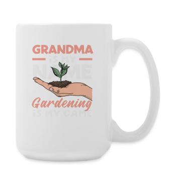 Oma Name Gartenarbeit Mein Spiel Pflanzenliebhaber - Große Tasse 440 ml - Weiß - Rechts