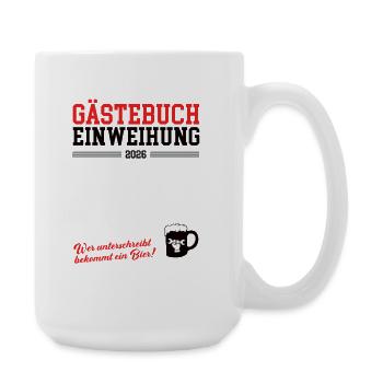 Guestbook Inauguration 2026 New Apartment Business - Large Mug 440 ml - white - Right