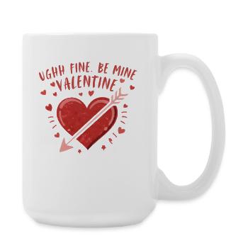 Heart with arrow Valentine's Day - Large Mug 440 ml - white - Right