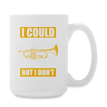 Play very quitly Trompete Trompetenspieler - Große Tasse 440 ml - Weiß - Rechts